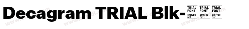 Decagram TRIAL Blk字体转换